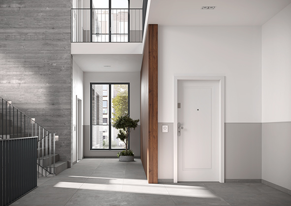 Moderne Wohnungseingangstür als Sicherheits- und Funktionstür