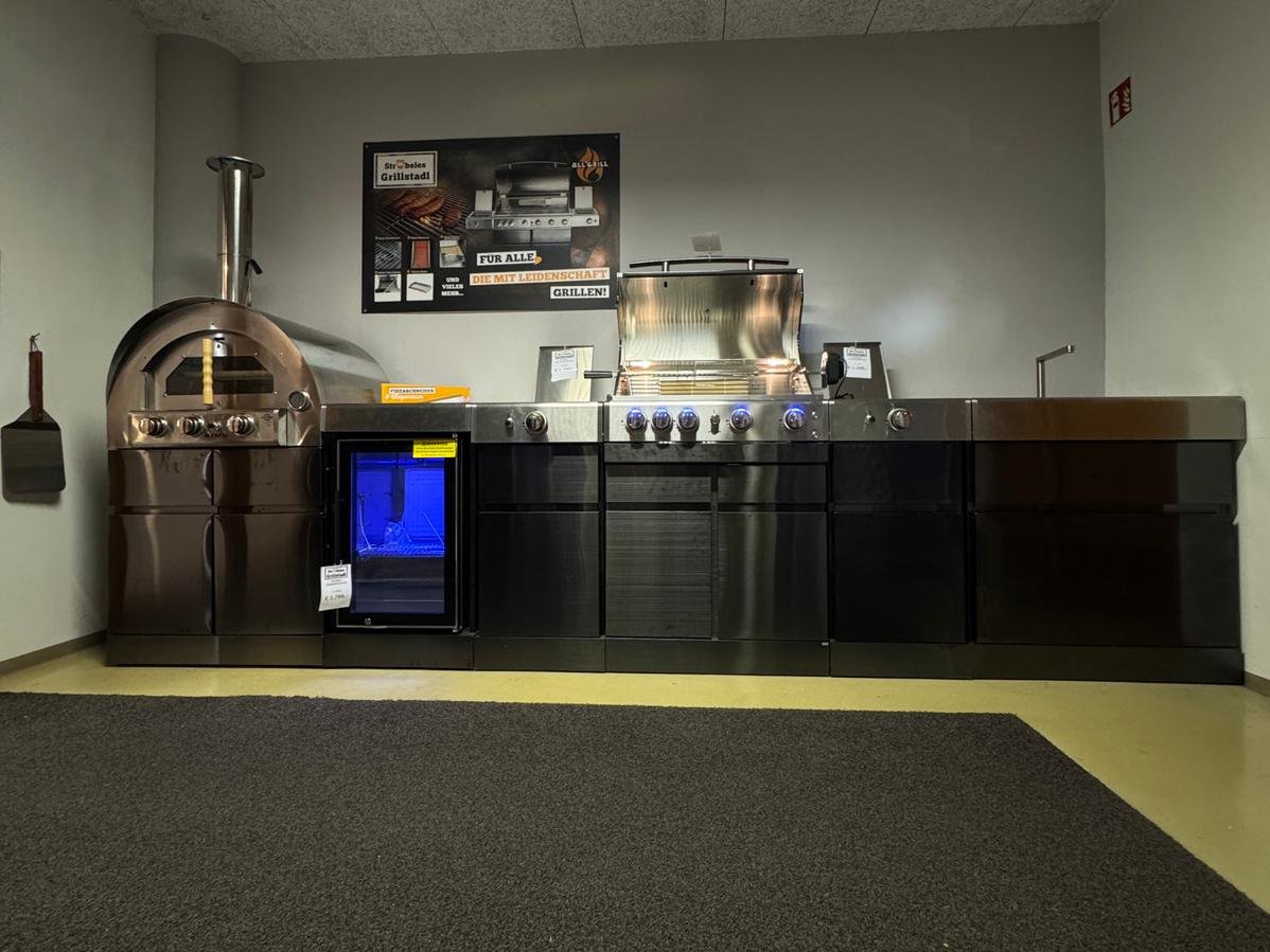 Die ALLGrill Outdoorküche komplett Modular aus Edelstahl mit Pizzaofen